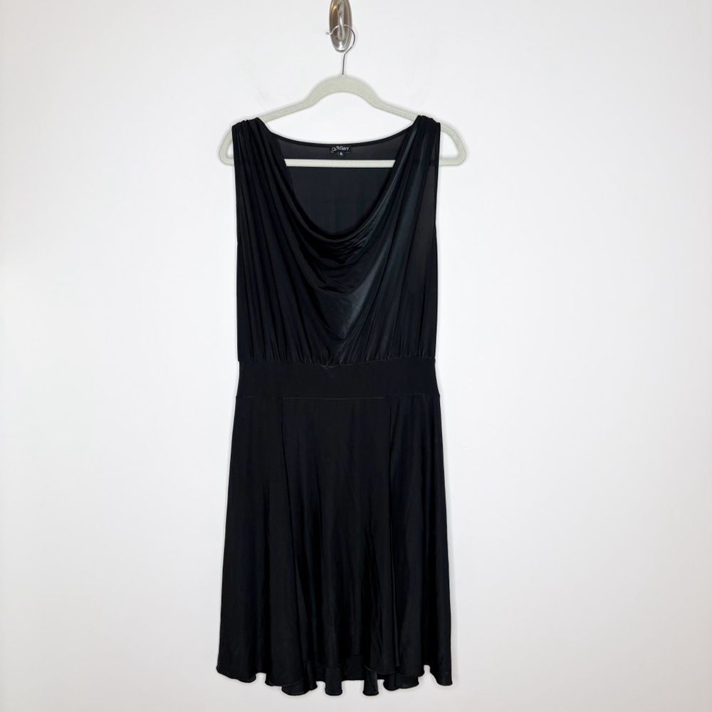 Miari Zoe Tank Cowl Neck Sleeveless Dress Black XL Dance Ballroom - Picture 3 of 10
